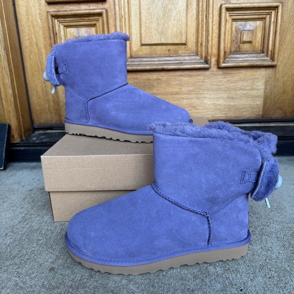 Ugg Classic Double Bow Mini Boots - Picture 1 of 7